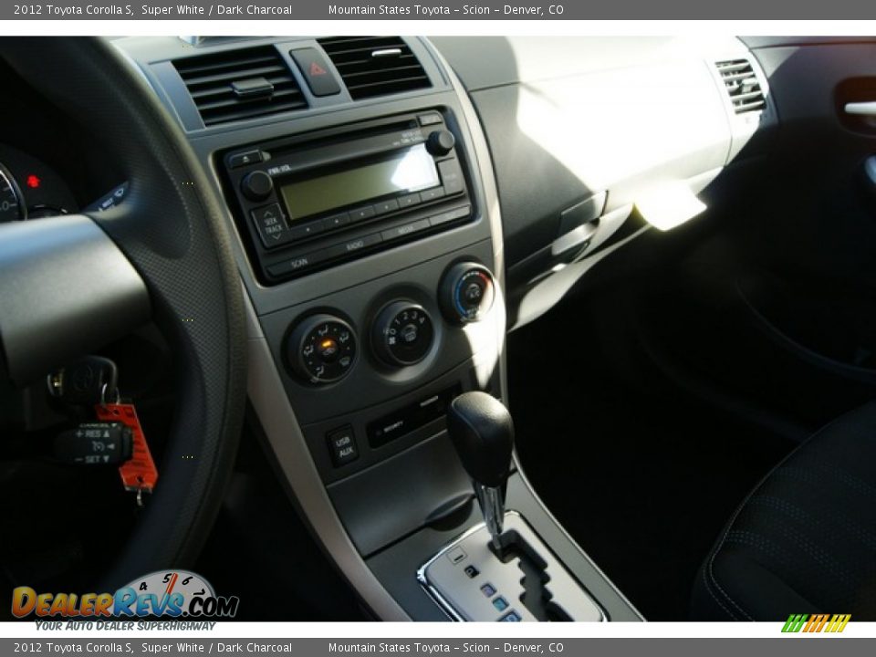 2012 Toyota Corolla S Super White / Dark Charcoal Photo #6