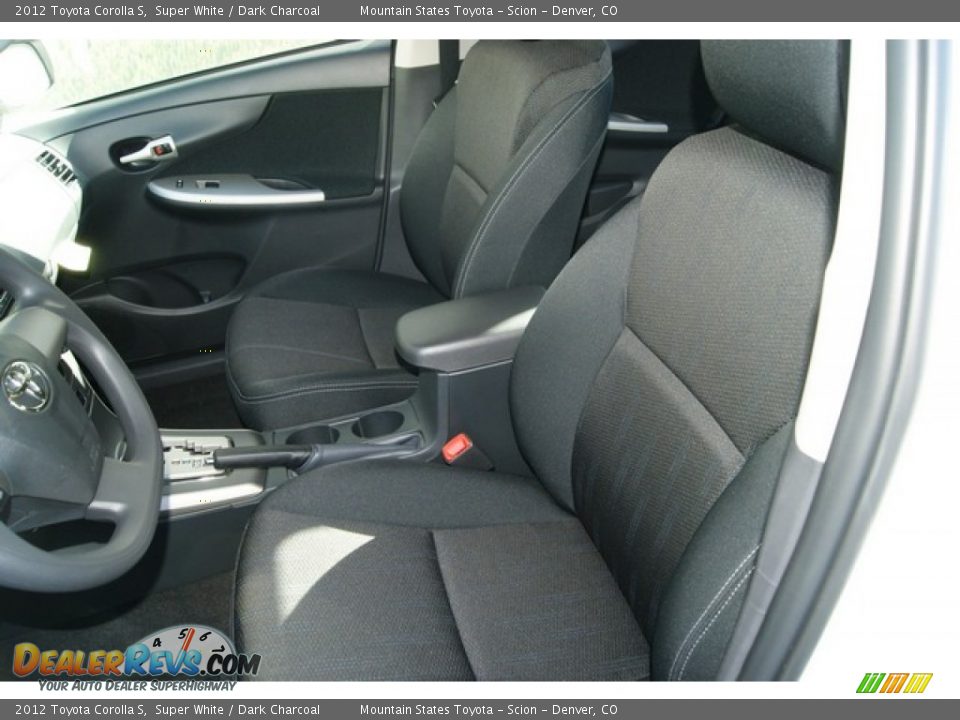 2012 Toyota Corolla S Super White / Dark Charcoal Photo #7