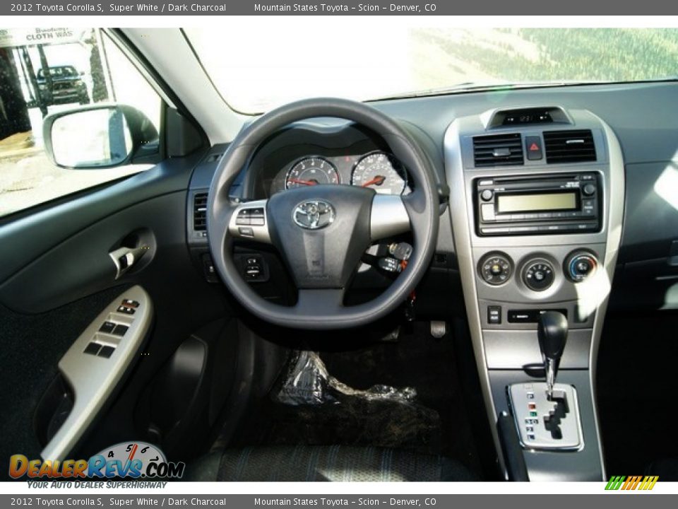 2012 Toyota Corolla S Super White / Dark Charcoal Photo #10