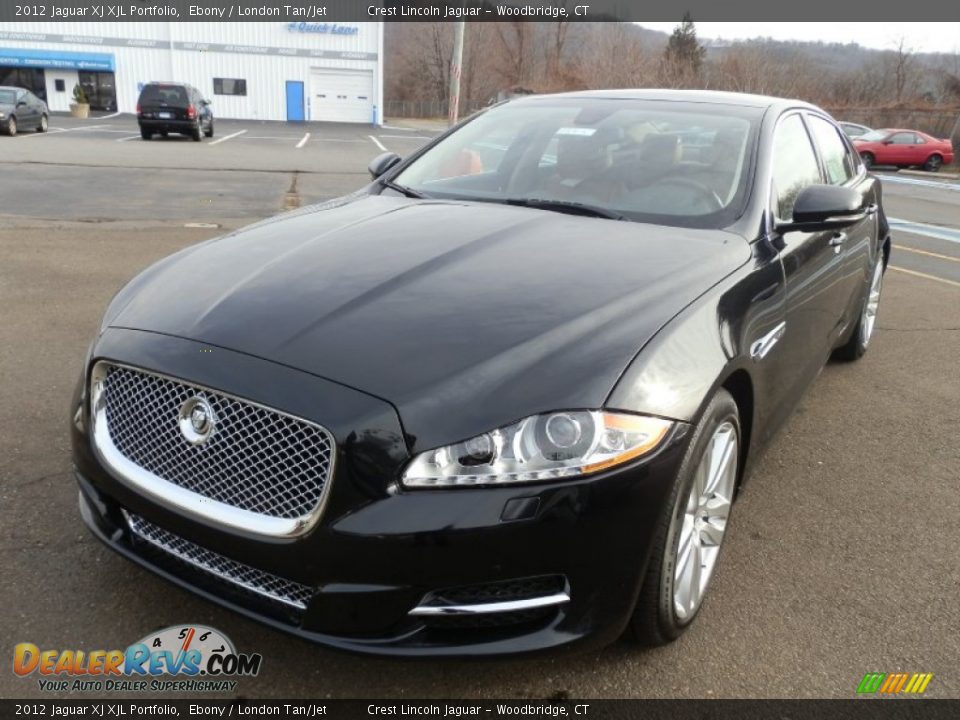 2012 Jaguar XJ XJL Portfolio Ebony / London Tan/Jet Photo #2