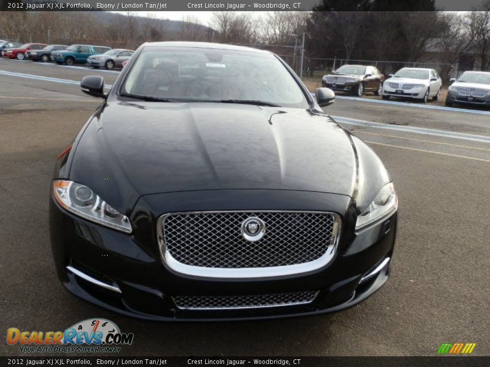 2012 Jaguar XJ XJL Portfolio Ebony / London Tan/Jet Photo #3