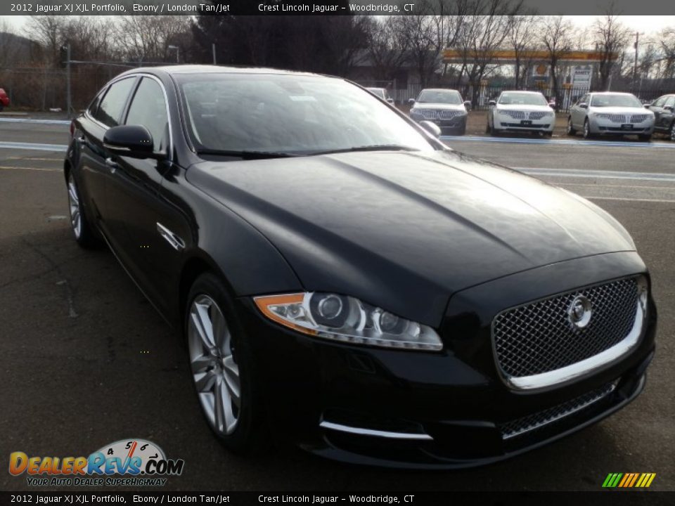 2012 Jaguar XJ XJL Portfolio Ebony / London Tan/Jet Photo #4