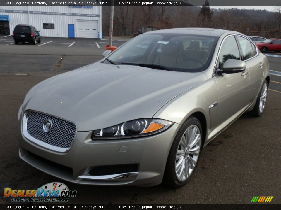 2012 Jaguar XF Portfolio Cashmere Metallic / Barley/Truffle Photo #2