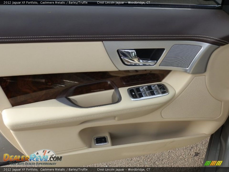 2012 Jaguar XF Portfolio Cashmere Metallic / Barley/Truffle Photo #11