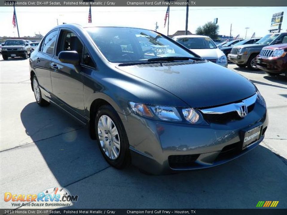 2010 Honda Civic DX-VP Sedan Polished Metal Metallic / Gray Photo #3