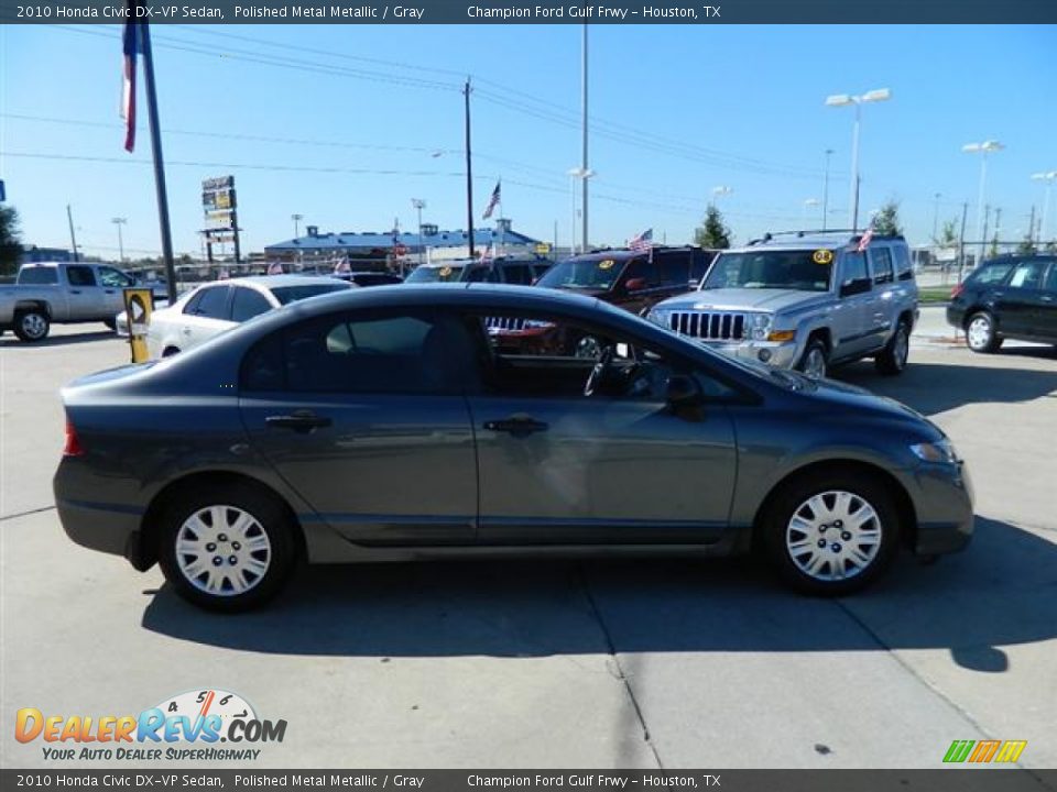 2010 Honda Civic DX-VP Sedan Polished Metal Metallic / Gray Photo #4