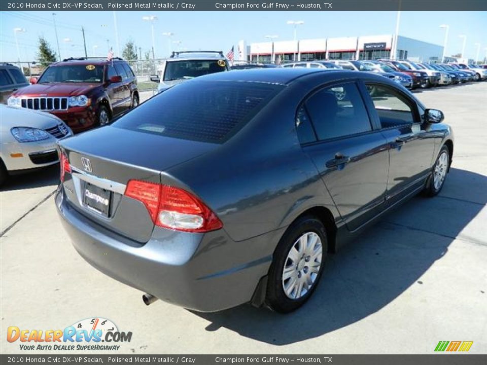 2010 Honda Civic DX-VP Sedan Polished Metal Metallic / Gray Photo #5