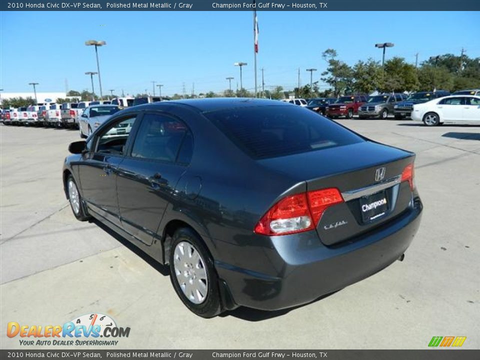 2010 Honda Civic DX-VP Sedan Polished Metal Metallic / Gray Photo #7