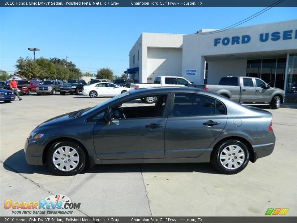 2010 Honda Civic DX-VP Sedan Polished Metal Metallic / Gray Photo #8