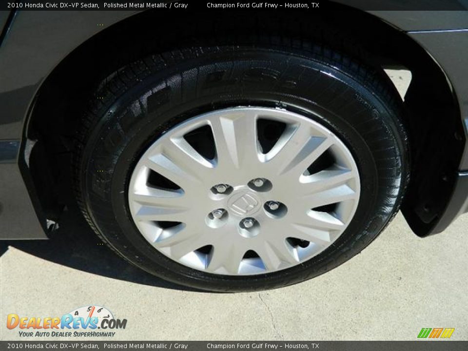 2010 Honda Civic DX-VP Sedan Polished Metal Metallic / Gray Photo #10