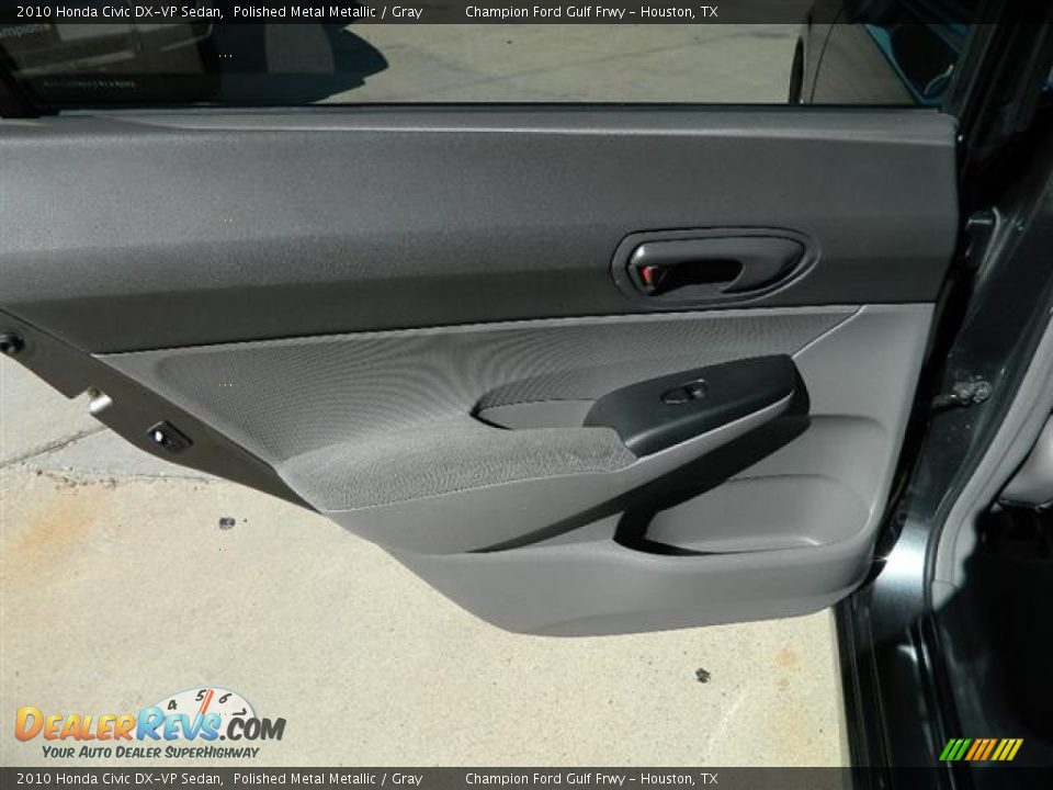 2010 Honda Civic DX-VP Sedan Polished Metal Metallic / Gray Photo #11