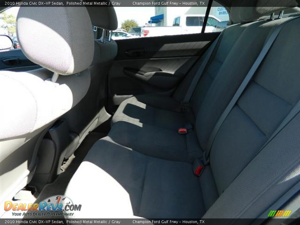 2010 Honda Civic DX-VP Sedan Polished Metal Metallic / Gray Photo #12