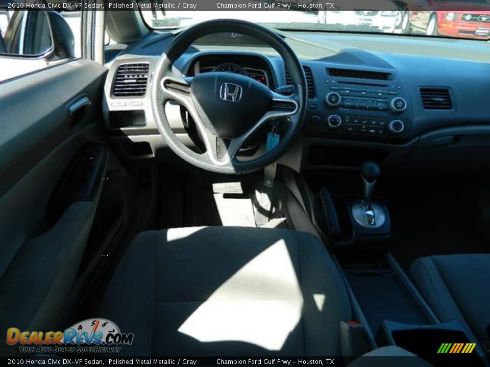 2010 Honda Civic DX-VP Sedan Polished Metal Metallic / Gray Photo #14