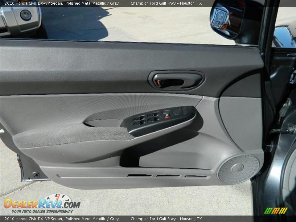 2010 Honda Civic DX-VP Sedan Polished Metal Metallic / Gray Photo #15