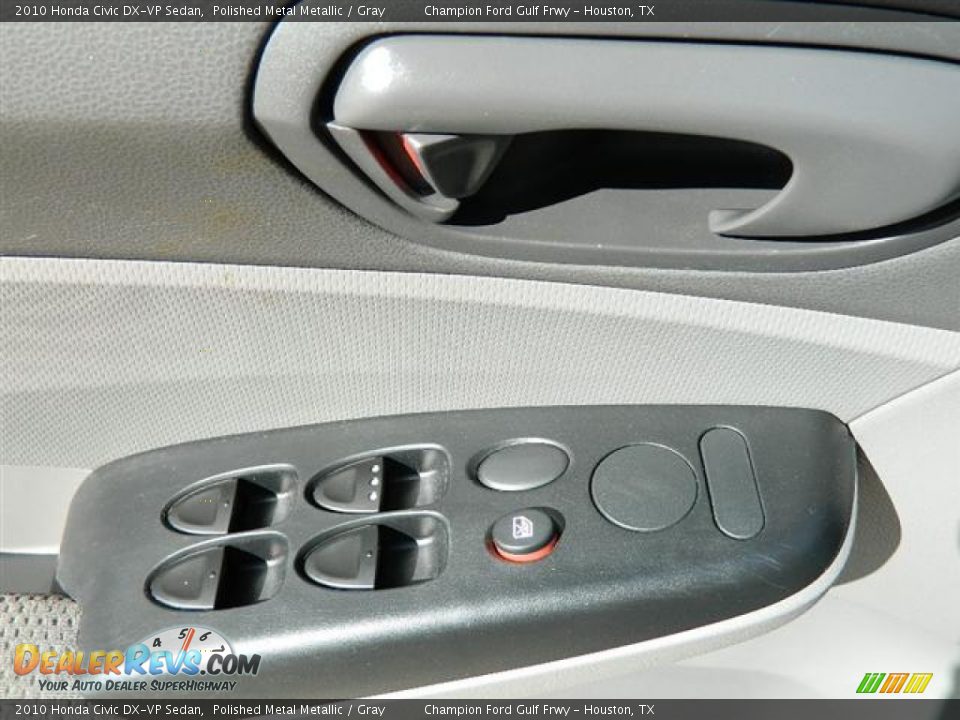 2010 Honda Civic DX-VP Sedan Polished Metal Metallic / Gray Photo #16