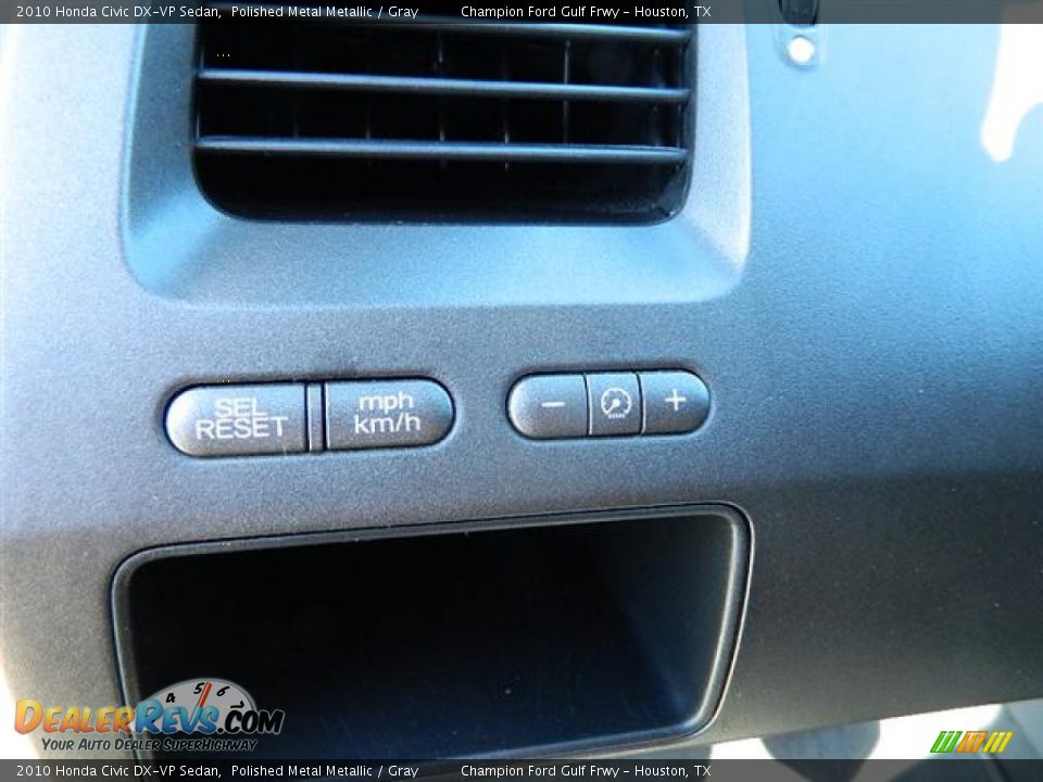 2010 Honda Civic DX-VP Sedan Polished Metal Metallic / Gray Photo #18