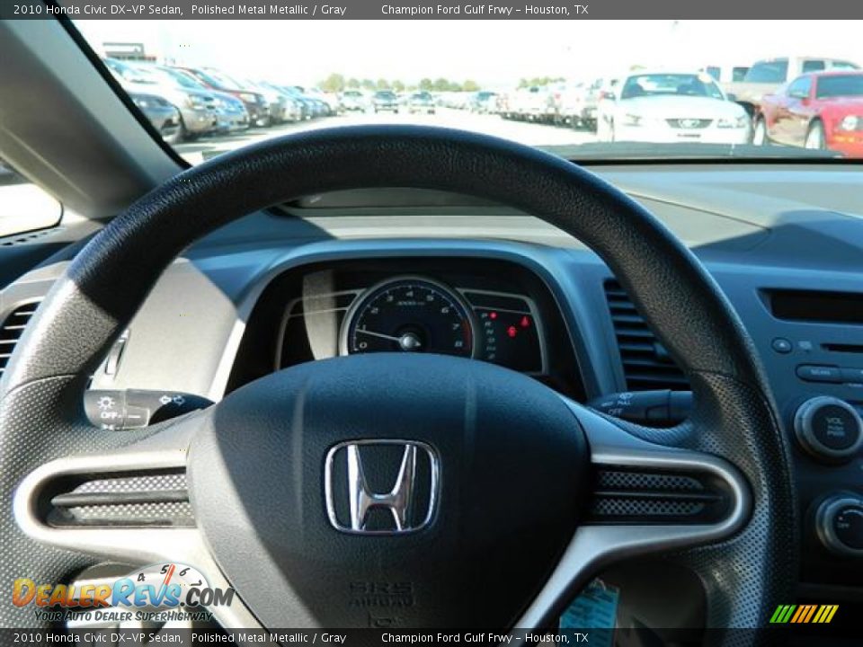 2010 Honda Civic DX-VP Sedan Polished Metal Metallic / Gray Photo #22