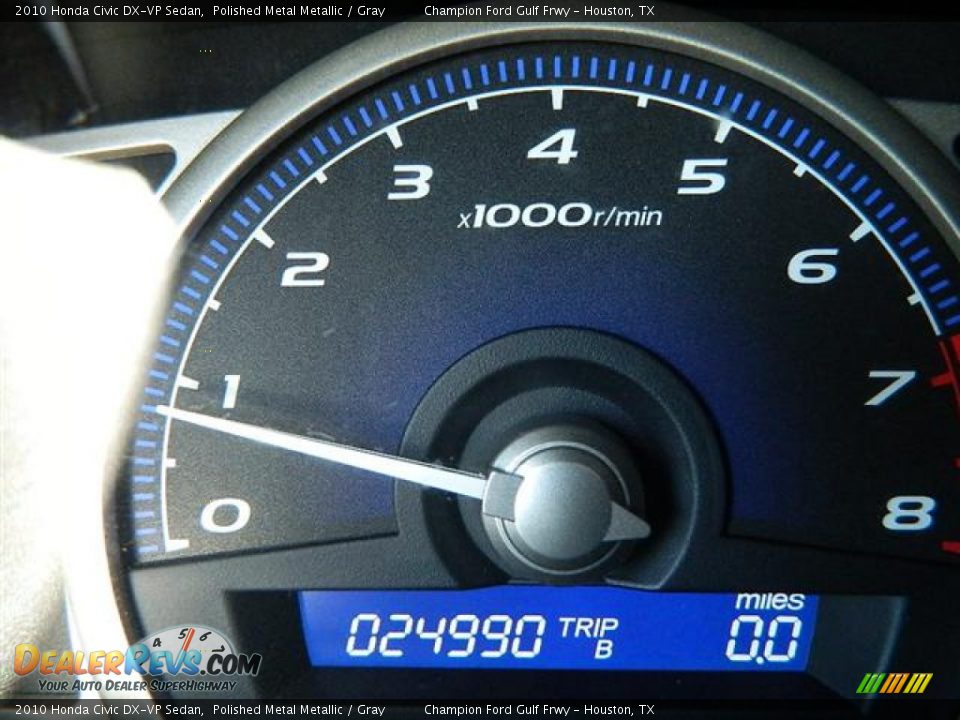 2010 Honda Civic DX-VP Sedan Polished Metal Metallic / Gray Photo #23