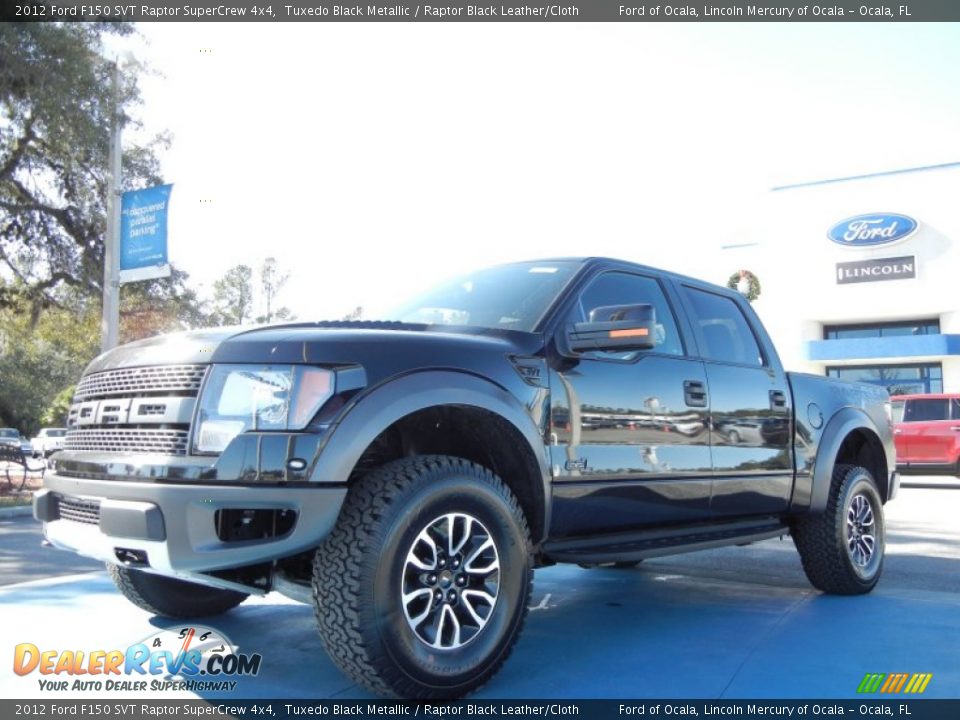 2012 Ford F150 SVT Raptor SuperCrew 4x4 Tuxedo Black Metallic / Raptor Black Leather/Cloth Photo #1