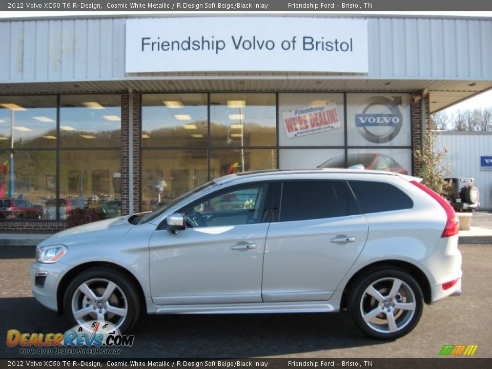 2012 Volvo XC60 T6 R-Design Cosmic White Metallic / R Design Soft Beige/Black Inlay Photo #1