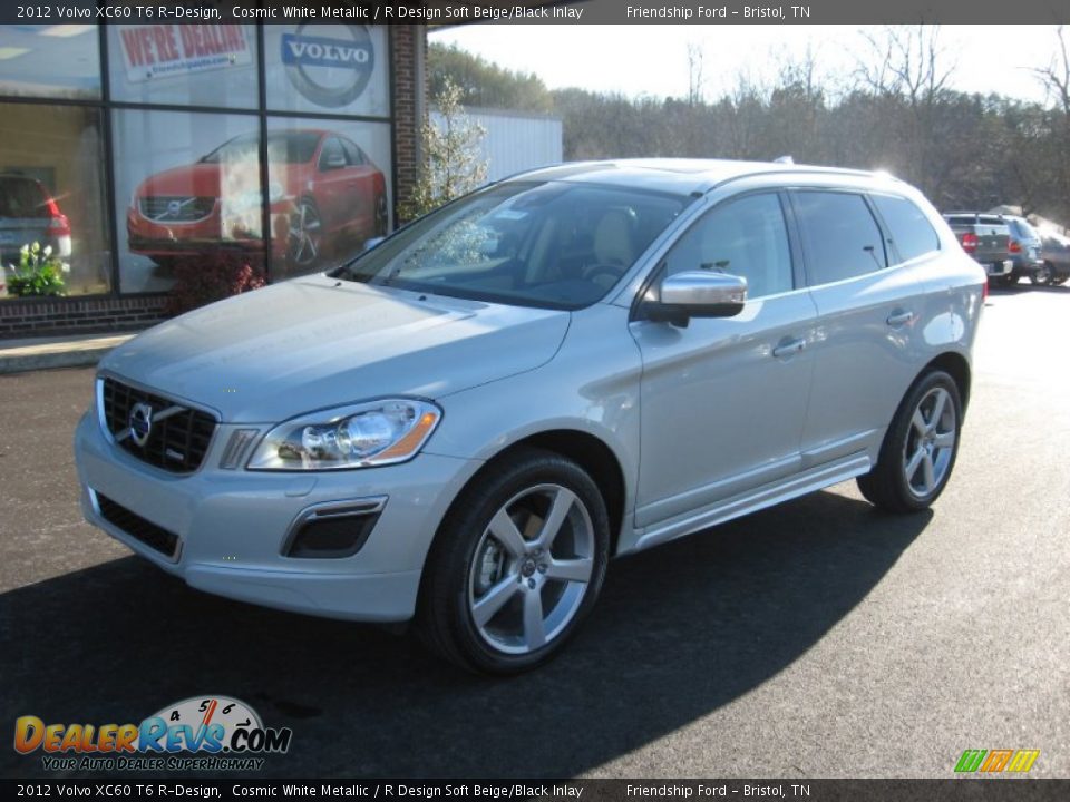 2012 Volvo XC60 T6 R-Design Cosmic White Metallic / R Design Soft Beige/Black Inlay Photo #2