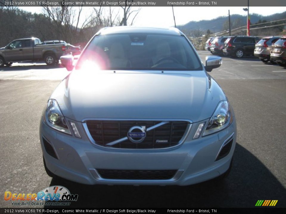 2012 Volvo XC60 T6 R-Design Cosmic White Metallic / R Design Soft Beige/Black Inlay Photo #3