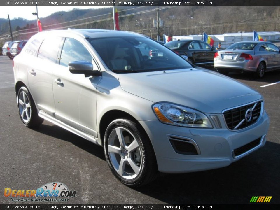 2012 Volvo XC60 T6 R-Design Cosmic White Metallic / R Design Soft Beige/Black Inlay Photo #4
