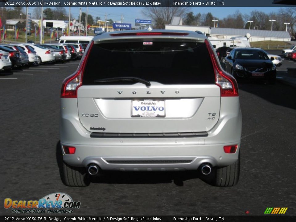 2012 Volvo XC60 T6 R-Design Cosmic White Metallic / R Design Soft Beige/Black Inlay Photo #7