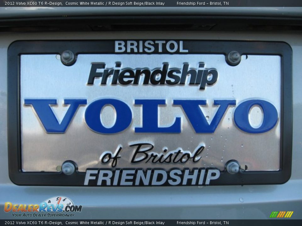 2012 Volvo XC60 T6 R-Design Cosmic White Metallic / R Design Soft Beige/Black Inlay Photo #12