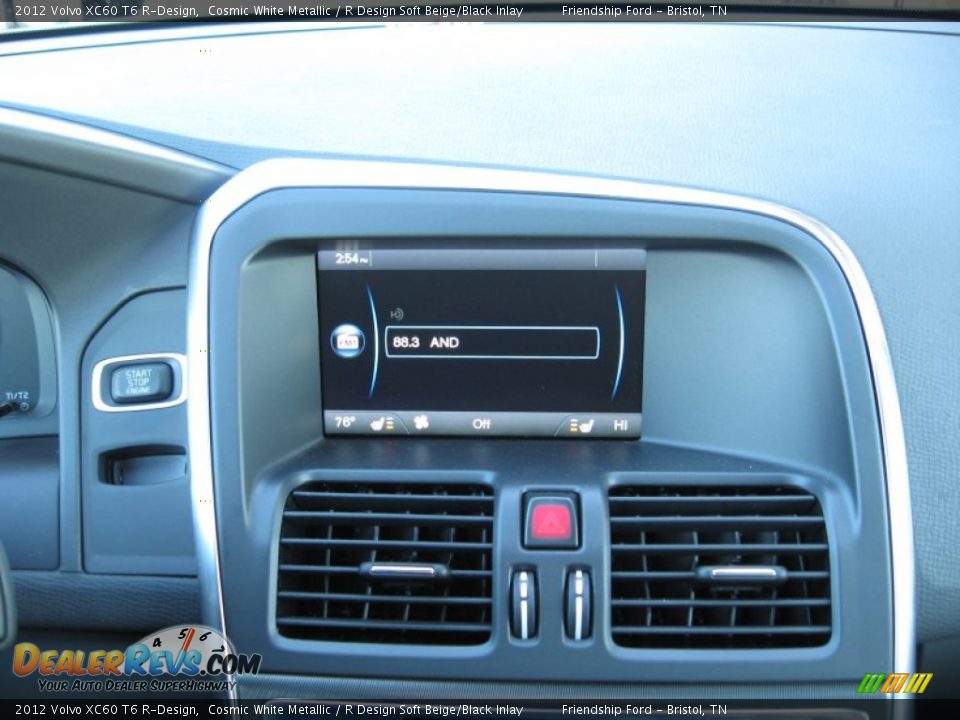 2012 Volvo XC60 T6 R-Design Cosmic White Metallic / R Design Soft Beige/Black Inlay Photo #24