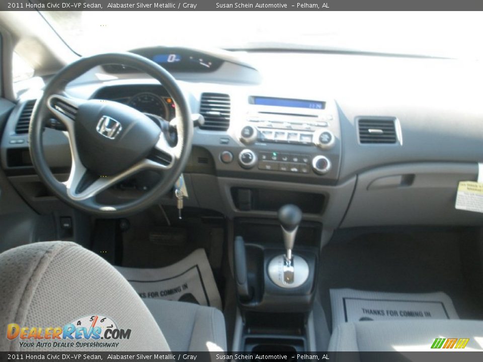 2011 Honda Civic DX-VP Sedan Alabaster Silver Metallic / Gray Photo #4