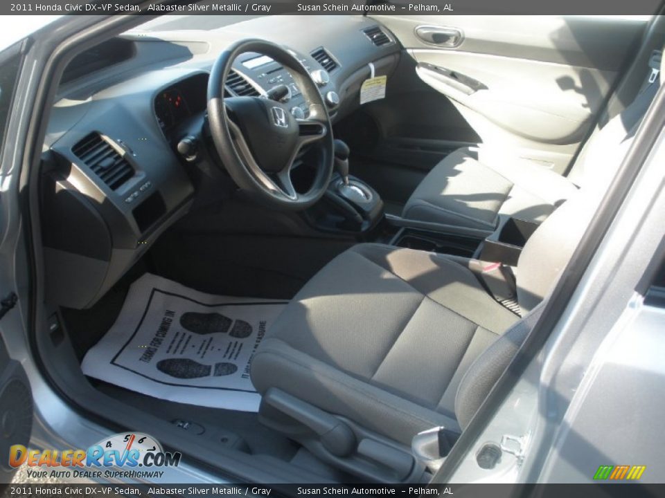 2011 Honda Civic DX-VP Sedan Alabaster Silver Metallic / Gray Photo #5