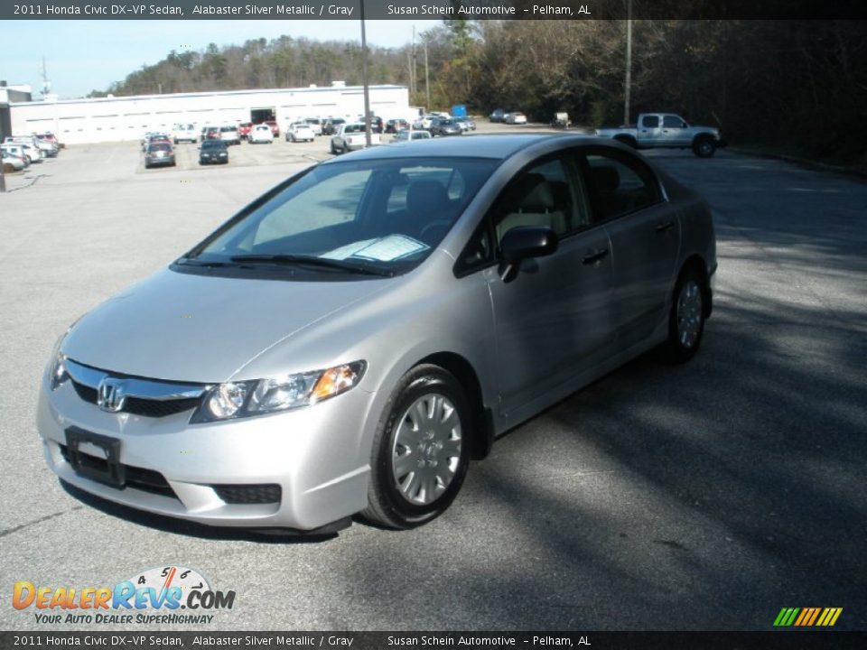 2011 Honda Civic DX-VP Sedan Alabaster Silver Metallic / Gray Photo #13
