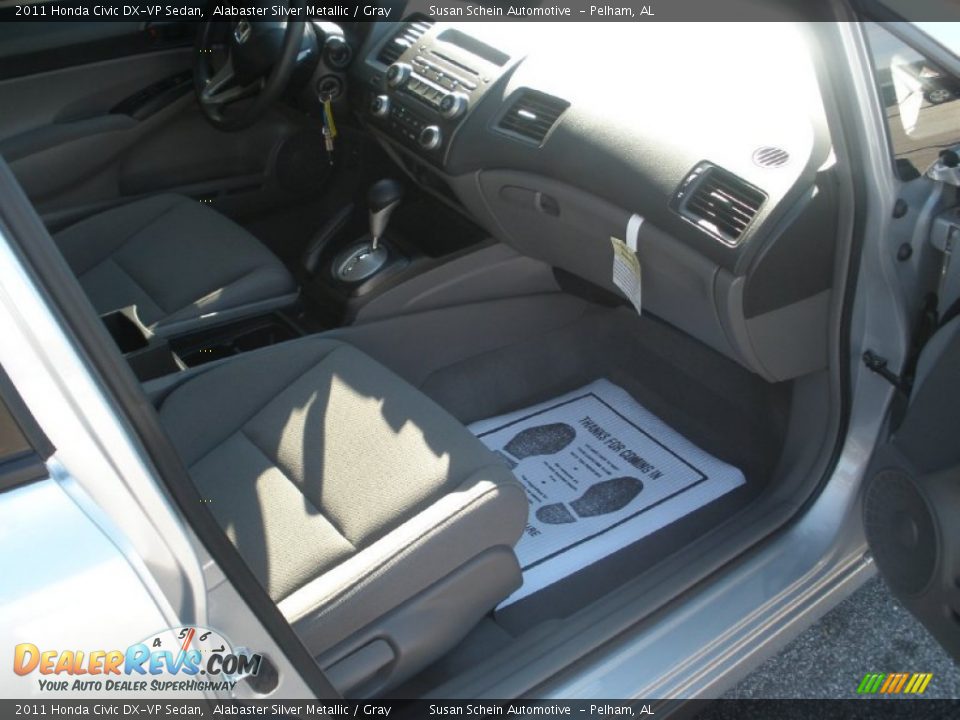 2011 Honda Civic DX-VP Sedan Alabaster Silver Metallic / Gray Photo #19