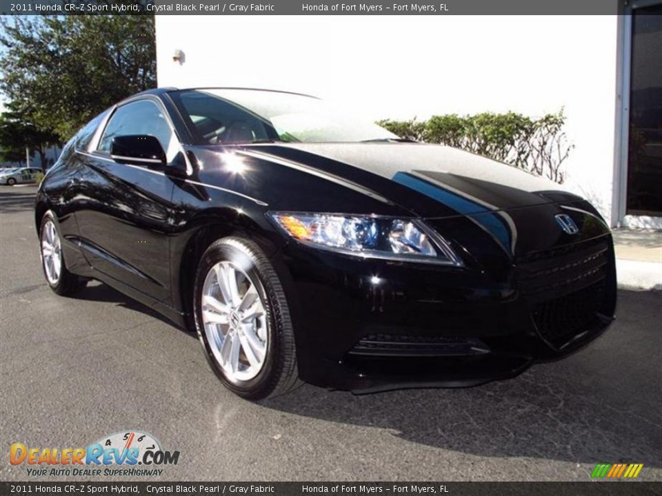 2011 Honda CR-Z Sport Hybrid Crystal Black Pearl / Gray Fabric Photo #1