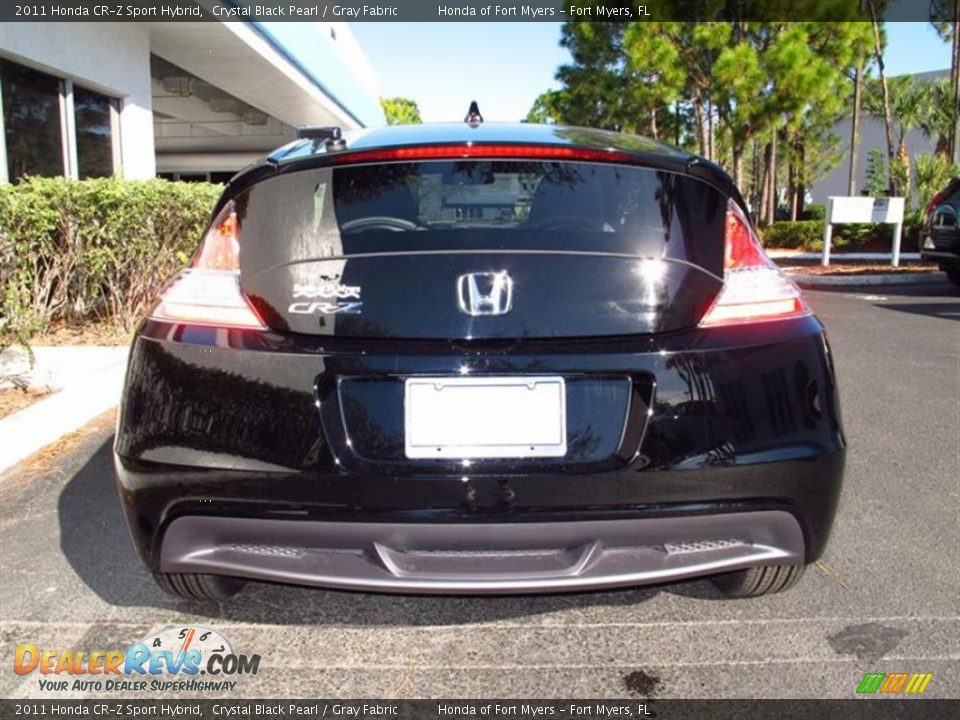 2011 Honda CR-Z Sport Hybrid Crystal Black Pearl / Gray Fabric Photo #4