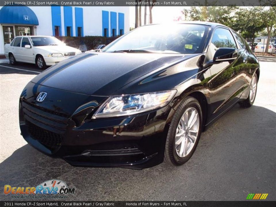 2011 Honda CR-Z Sport Hybrid Crystal Black Pearl / Gray Fabric Photo #7