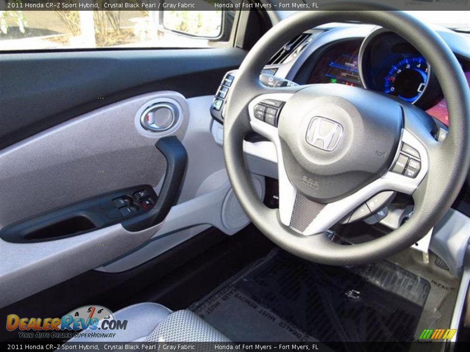 2011 Honda CR-Z Sport Hybrid Crystal Black Pearl / Gray Fabric Photo #11