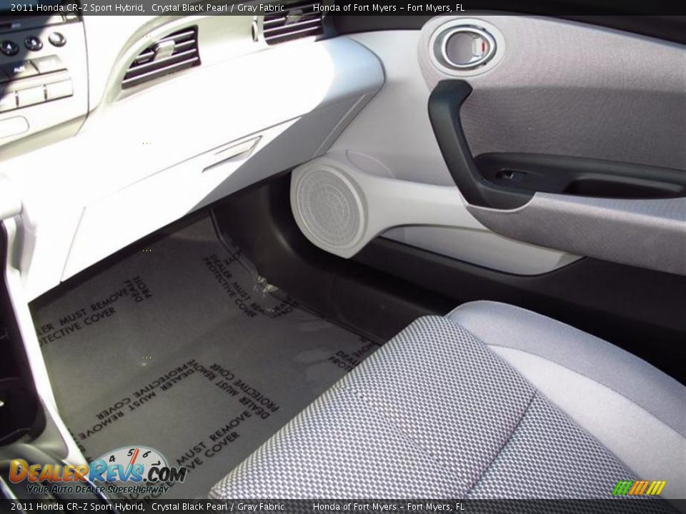 2011 Honda CR-Z Sport Hybrid Crystal Black Pearl / Gray Fabric Photo #13