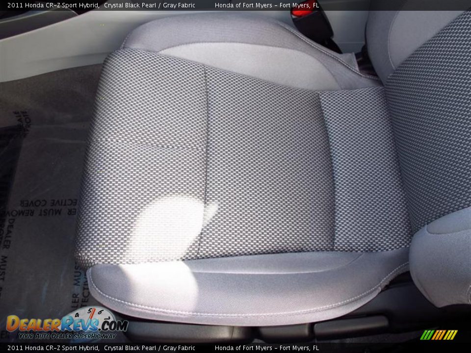 2011 Honda CR-Z Sport Hybrid Crystal Black Pearl / Gray Fabric Photo #16