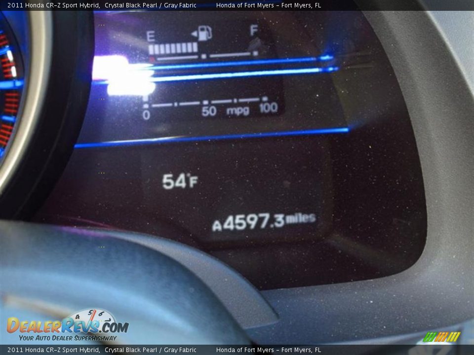 2011 Honda CR-Z Sport Hybrid Crystal Black Pearl / Gray Fabric Photo #18