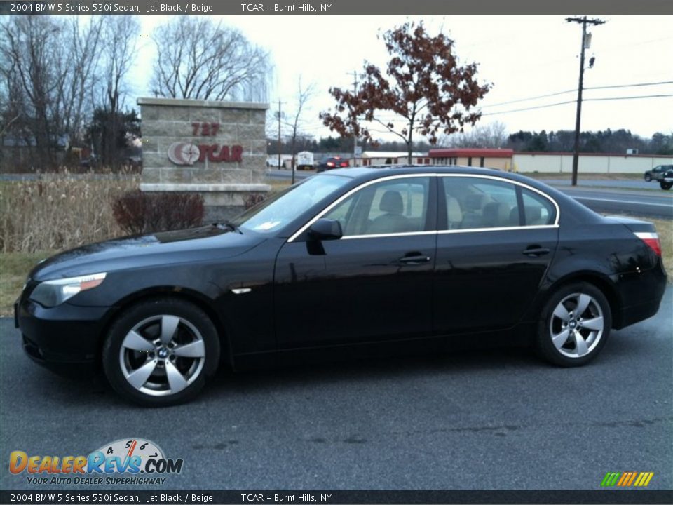 2004 BMW 5 Series 530i Sedan Jet Black / Beige Photo #1
