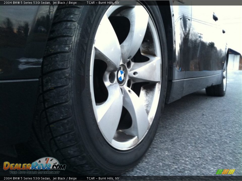 2004 BMW 5 Series 530i Sedan Jet Black / Beige Photo #2