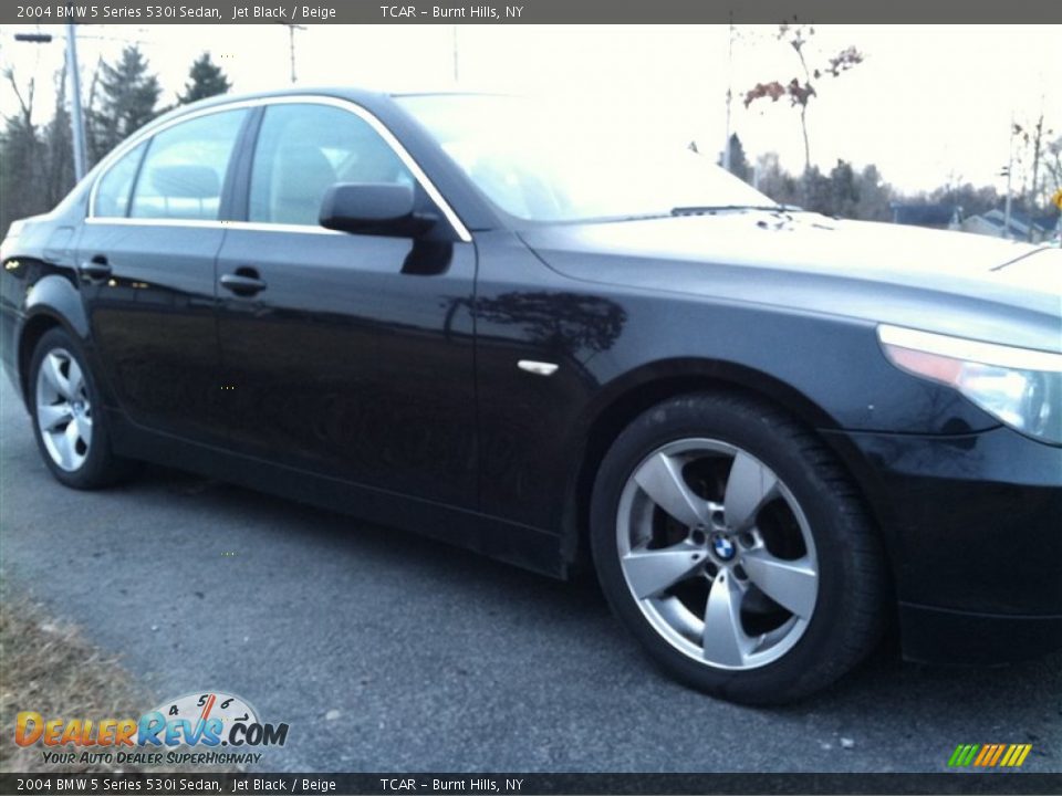 2004 BMW 5 Series 530i Sedan Jet Black / Beige Photo #4