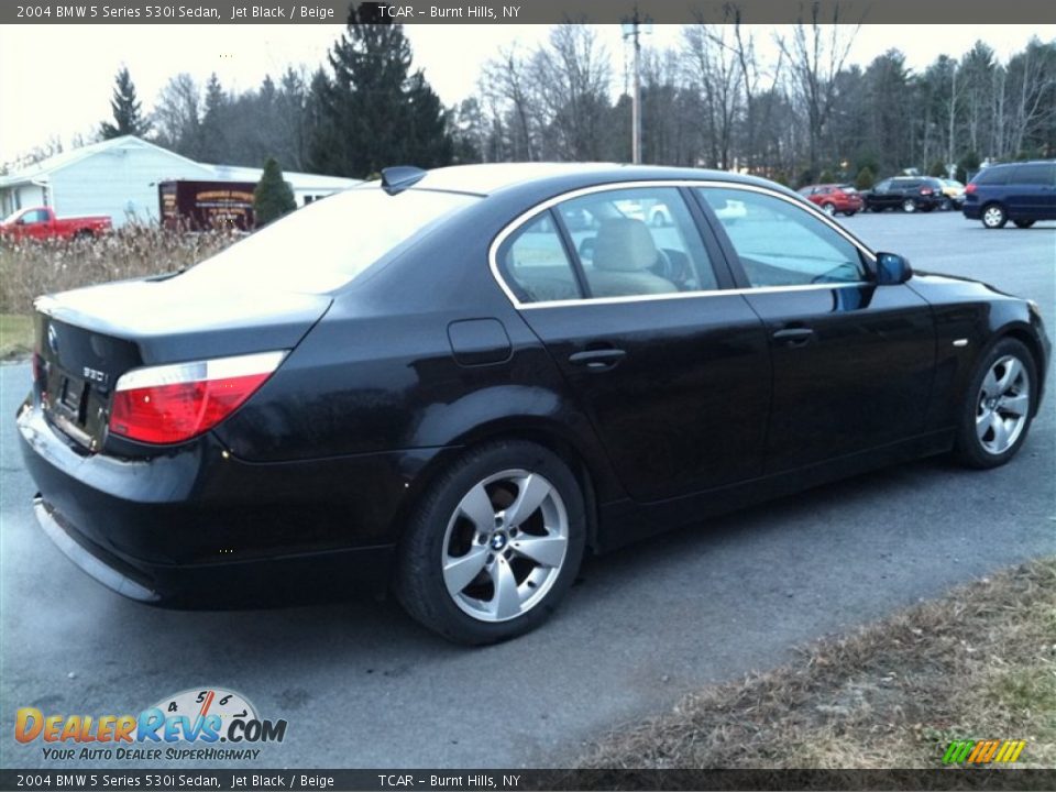 2004 BMW 5 Series 530i Sedan Jet Black / Beige Photo #5