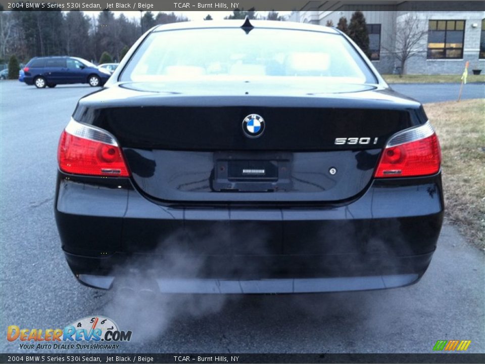 2004 BMW 5 Series 530i Sedan Jet Black / Beige Photo #6