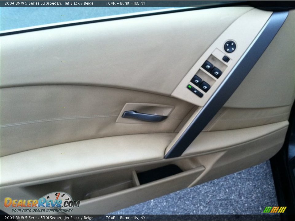 2004 BMW 5 Series 530i Sedan Jet Black / Beige Photo #7
