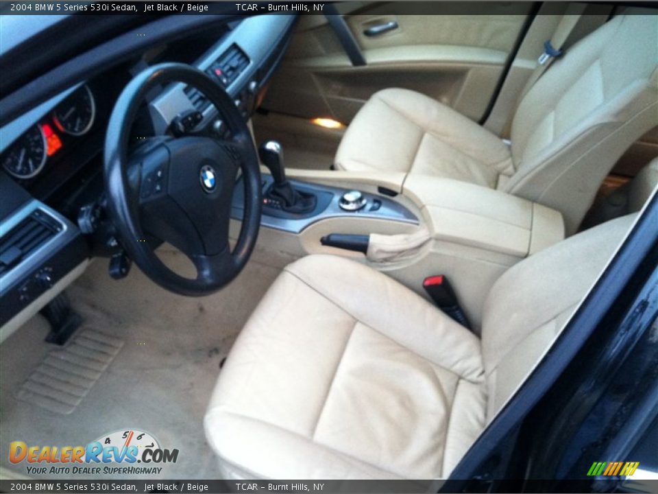 2004 BMW 5 Series 530i Sedan Jet Black / Beige Photo #8