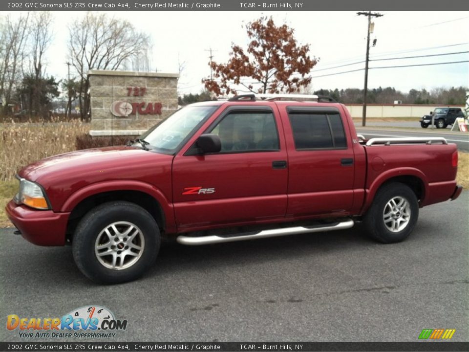 2002 GMC Sonoma SLS ZR5 Crew Cab 4x4 Cherry Red Metallic / Graphite Photo #1