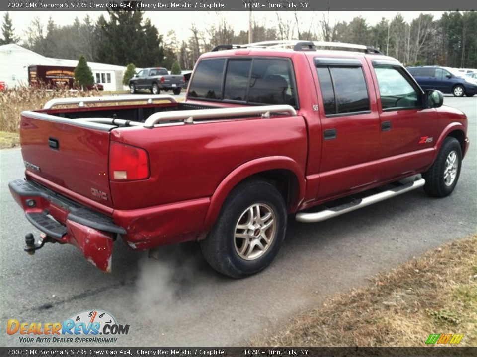 Cherry Red Metallic 2002 GMC Sonoma SLS ZR5 Crew Cab 4x4 Photo #5